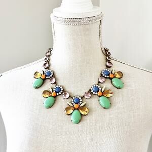 J. Crew Mixed Crystals Statement Necklace